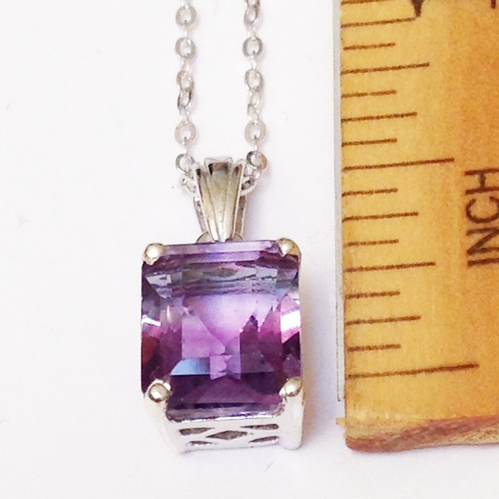 Bi-Color Fluorite Pendant - Picture 3 of 4